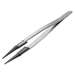 ESD Plastic Tip Tweezers, Style 242, Carbon PEEK Tips A242CP, Fine, 5.1"